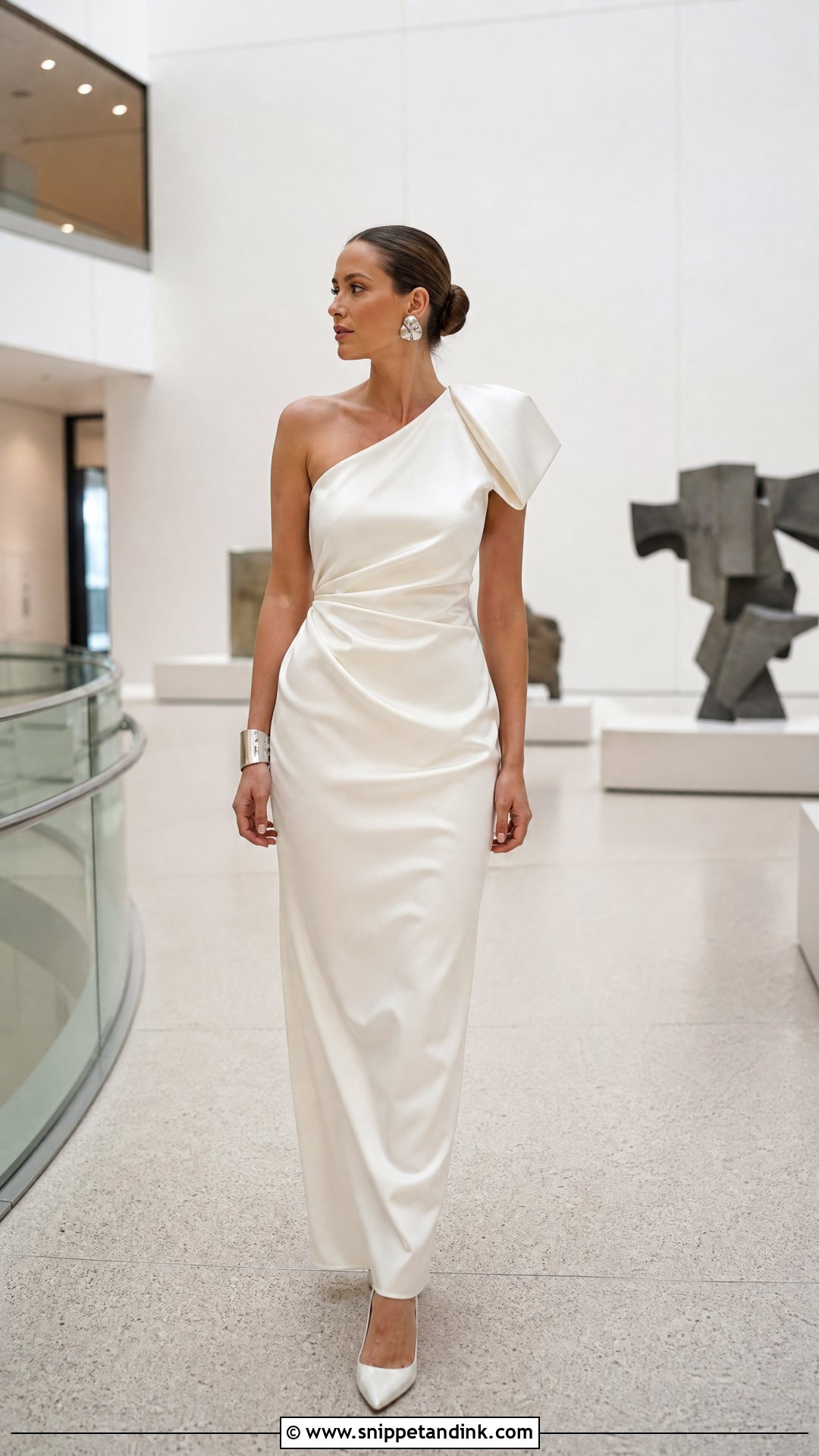 Sculptural One Shoulder Wedding Dress - Snippet and Ink - 20 Unique Wedding Dress Ideas