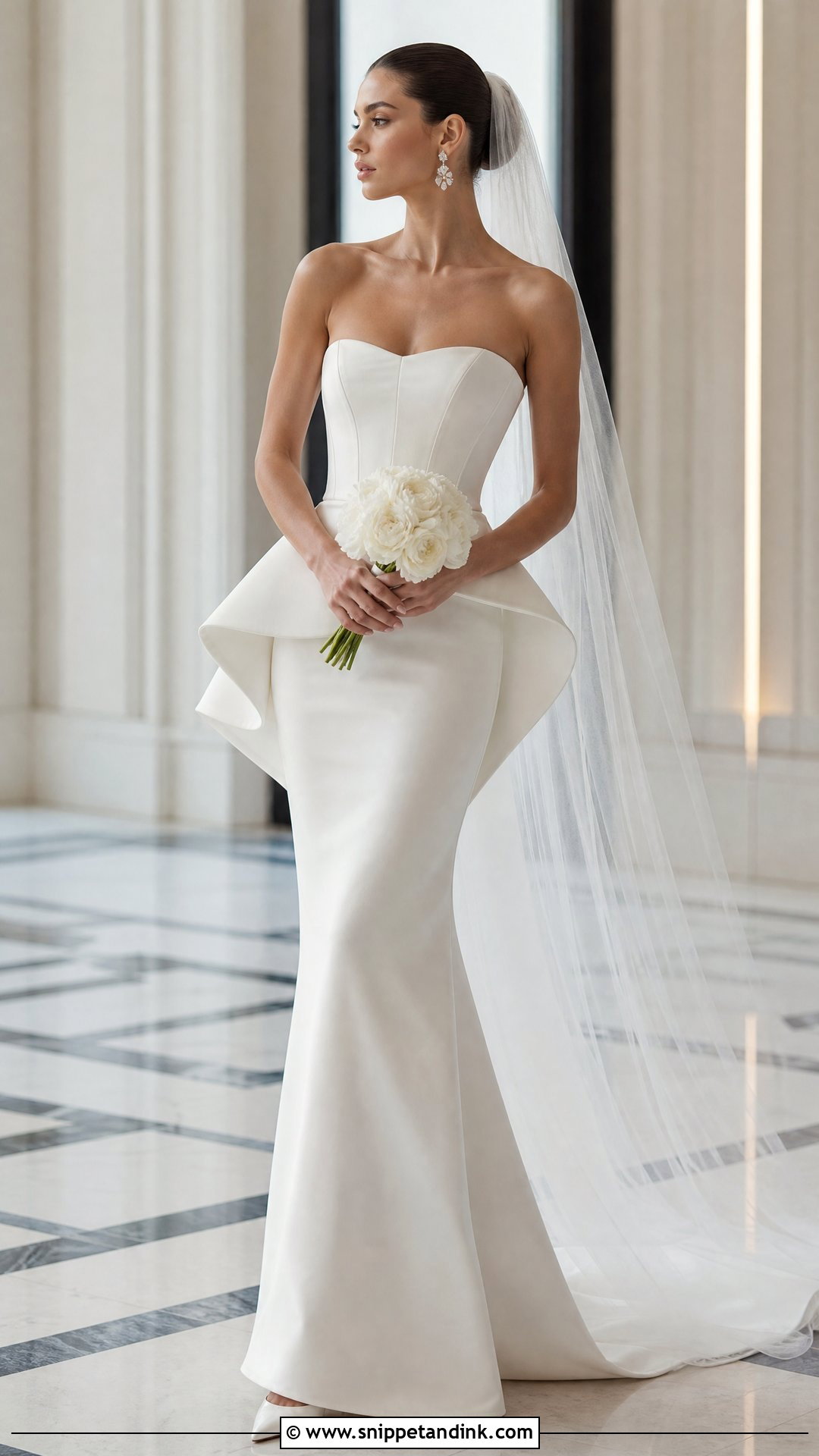 Sculptural Peplum Wedding Dress - Snippet and Ink - 25 Luxurious Wedding Dress Ideas