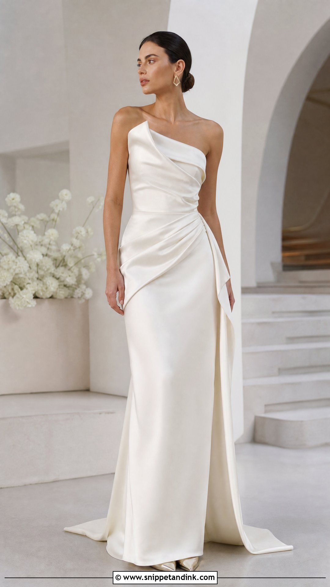 Sculptural Satin Bridal Dress - Snippet and Ink - 20 Unique Bridal Dresses
