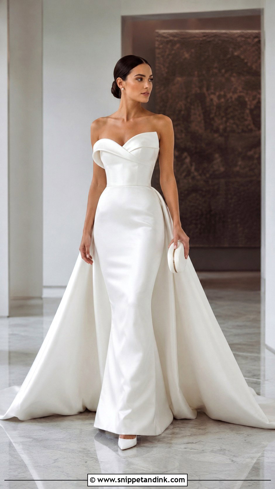Sculptural Satin Wedding Dress - Snippet and Ink - 20 Futuristic Wedding Dress Ideas