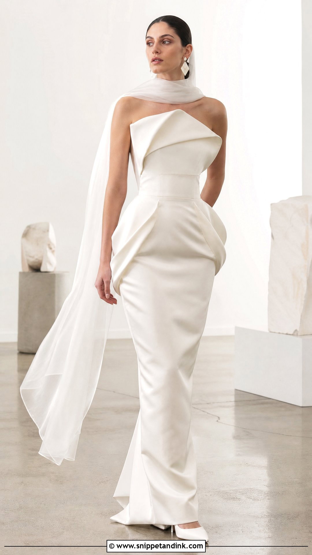 Sculptural Satin Wedding Dress - Snippet and Ink - 20 Over the Top Wedding Dress Ideas