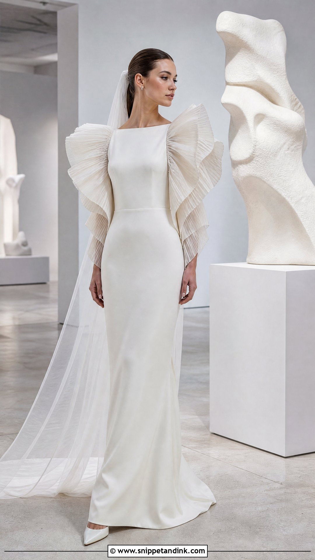 Sculptural Sleeve Wedding Couture - Snippet and Ink - 20 Wedding Couture Ideas