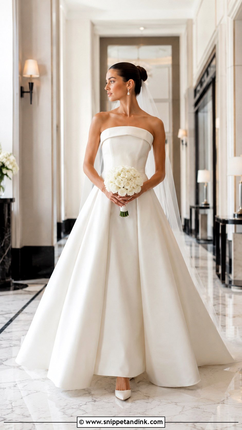 Sculptural Strapless Wedding Dress - Snippet and Ink - 20 Contemporary Wedding Dress Ideas