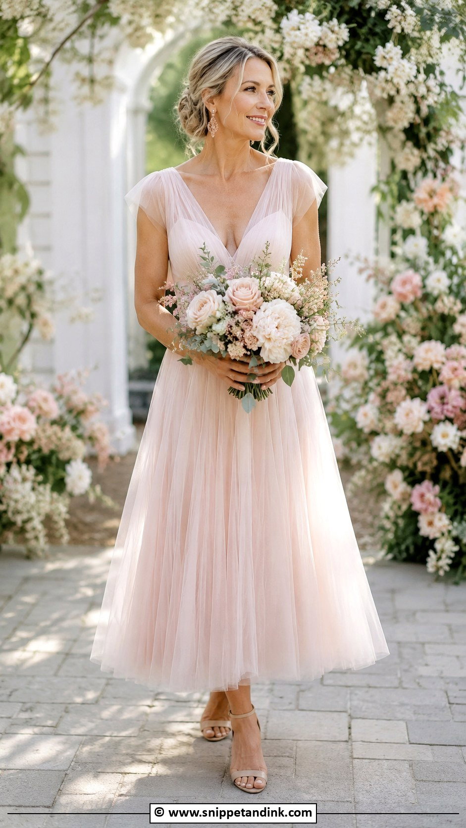 Second Marriage Blush Wedding Dress - Snippet and Ink - 30 2nd Marriage Wedding Dress Ideas