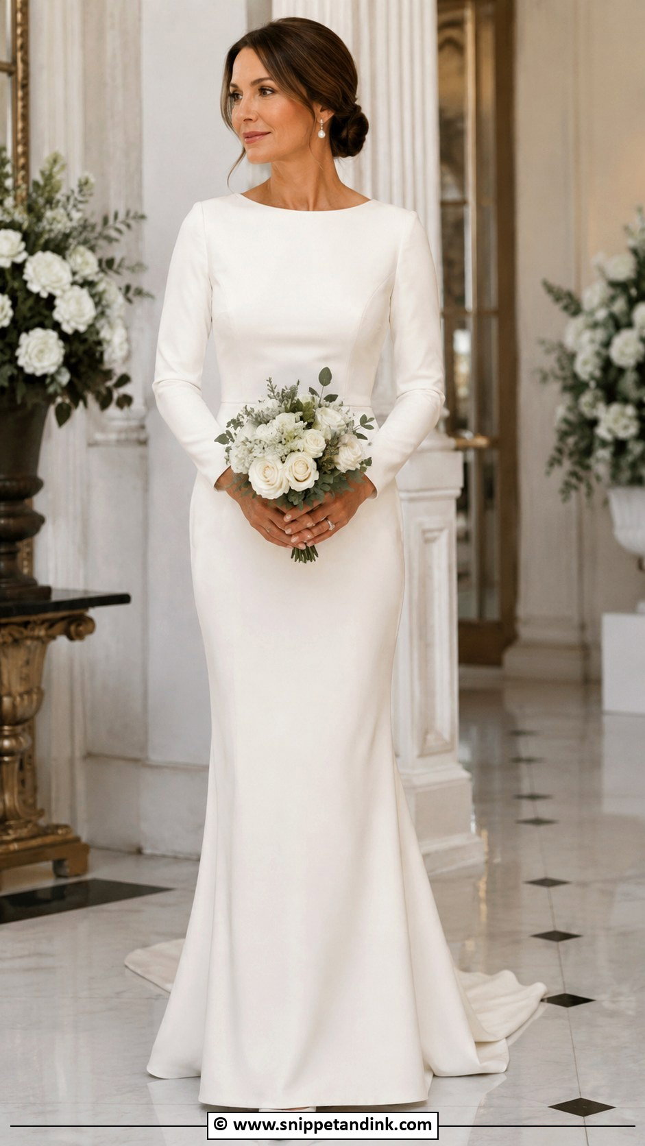 Second Marriage Long Sleeve Wedding Dress - Snippet and Ink - 30 2nd Marriage Wedding Dress Ideas