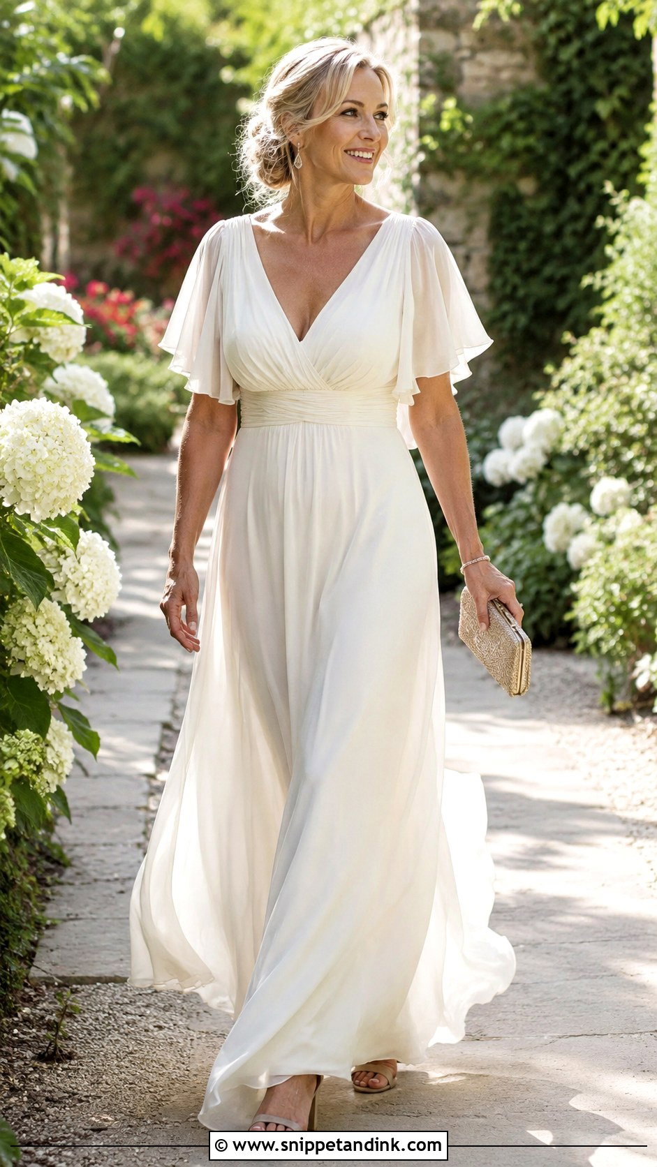 Second Wedding Dress Over 40 Chiffon Maxi Dress - Snippet and Ink - 25 Second Wedding Dress Over 40 Ideas