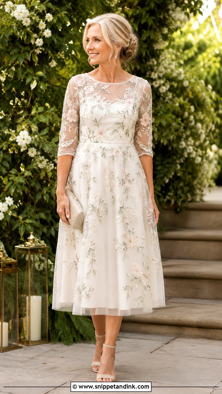 Second Wedding Dress Over 40 Floral Embroidered Dress - Snippet and Ink - 25 Second Wedding Dress Over 40 Ideas