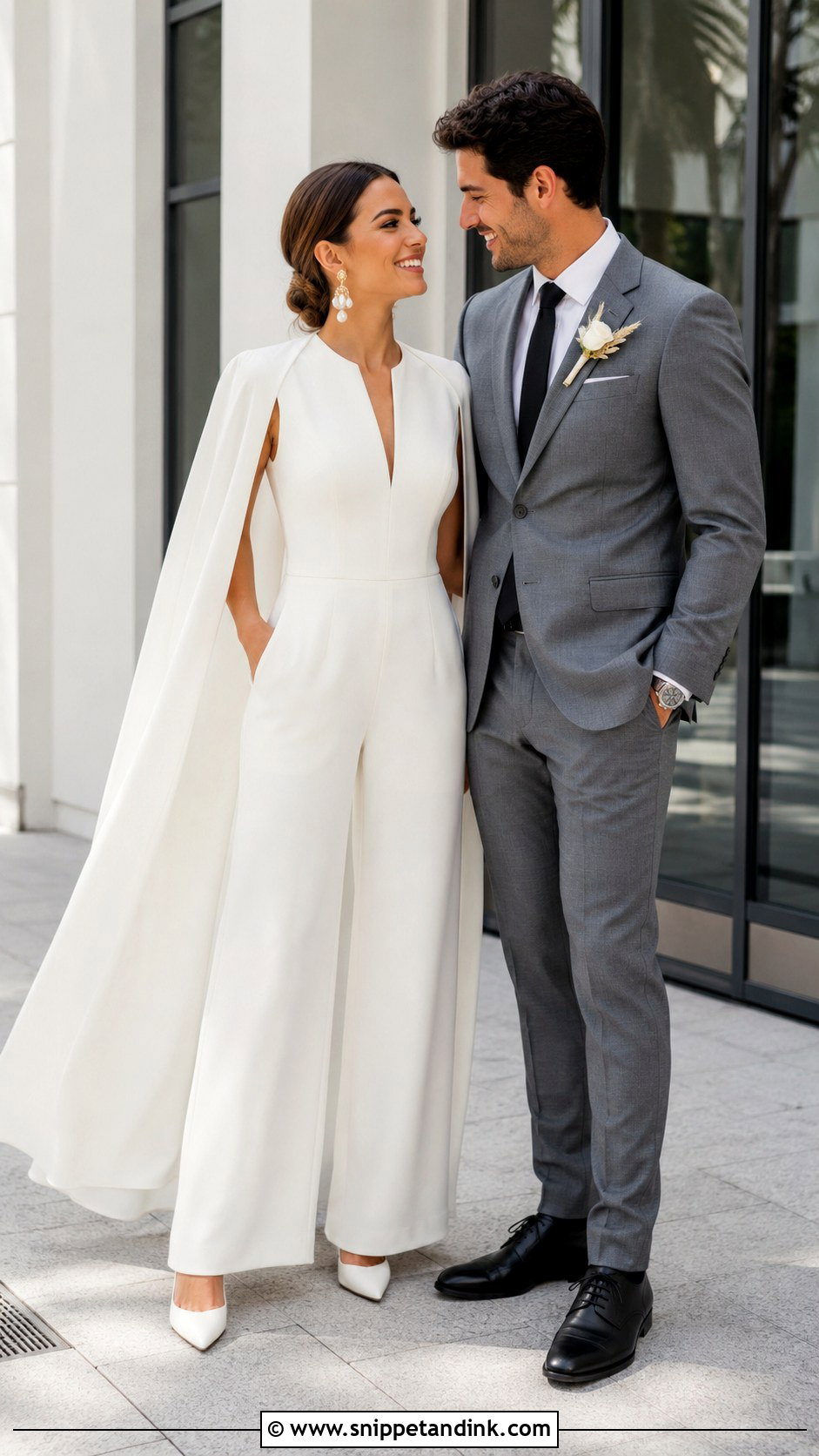 Second Wedding In A Bridal Jumpsuit - Snippet and Ink - 20 2nd Marriage Ideas
