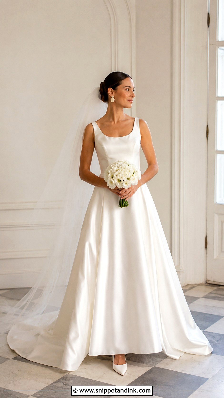 Secondhand Wedding Dress With Modern Accessories - Snippet and Ink - 20 Budget Wedding Dress Ideas