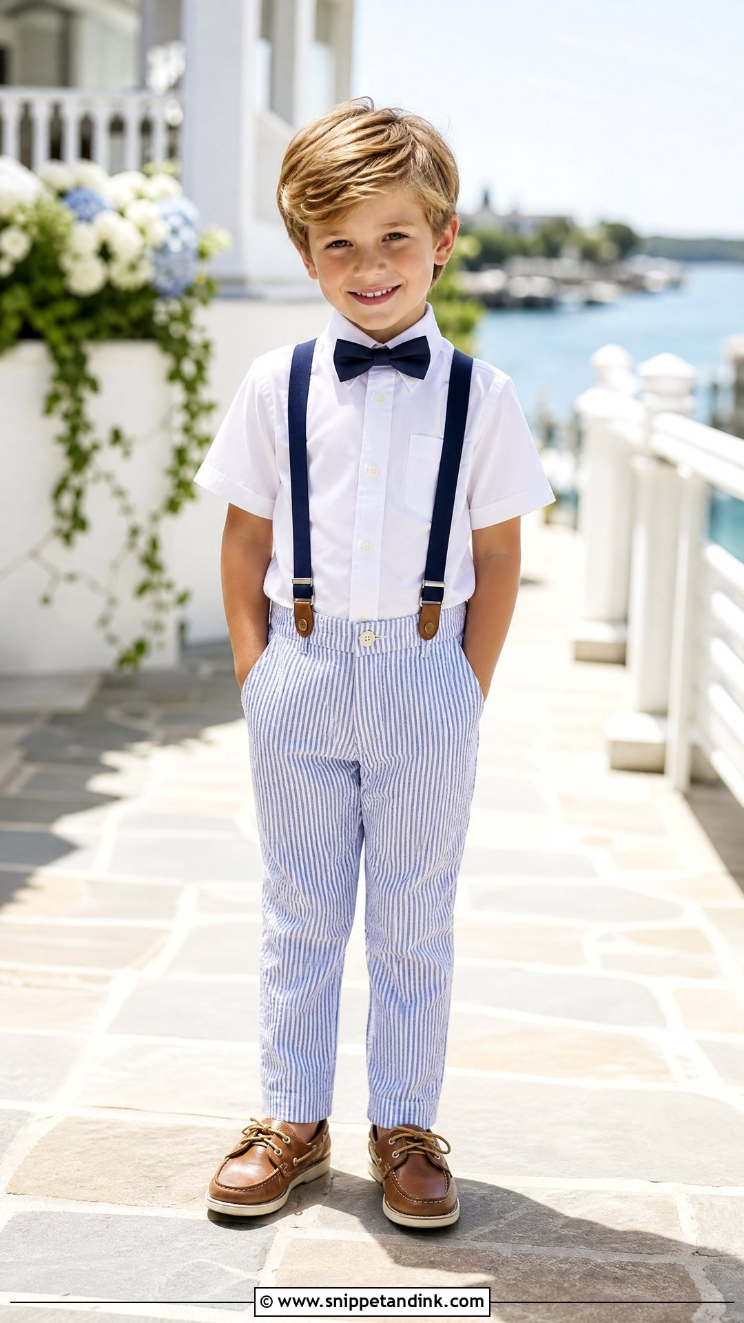 Seersucker Ring Bearer Suspenders Outfit - Snippet and Ink - 20 Ring Bearer Suspenders Outfit Ideas