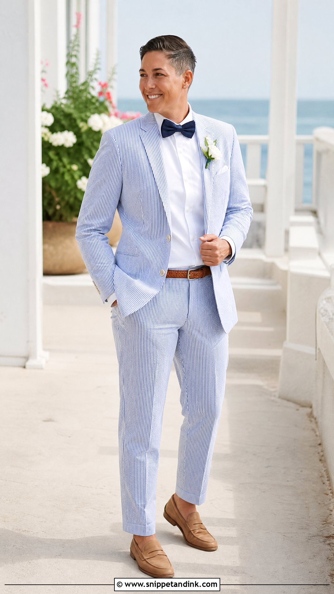 Seersucker Suit Masc Wedding Outfit - Snippet and Ink - 25 Masc Wedding Outfits