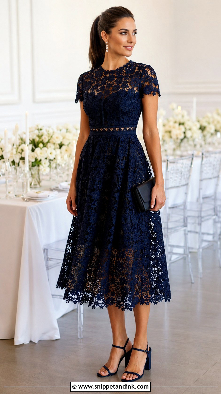 Self Portrait Lace Midi Dress - Snippet and Ink - 20 Designer Dresses for Wedding