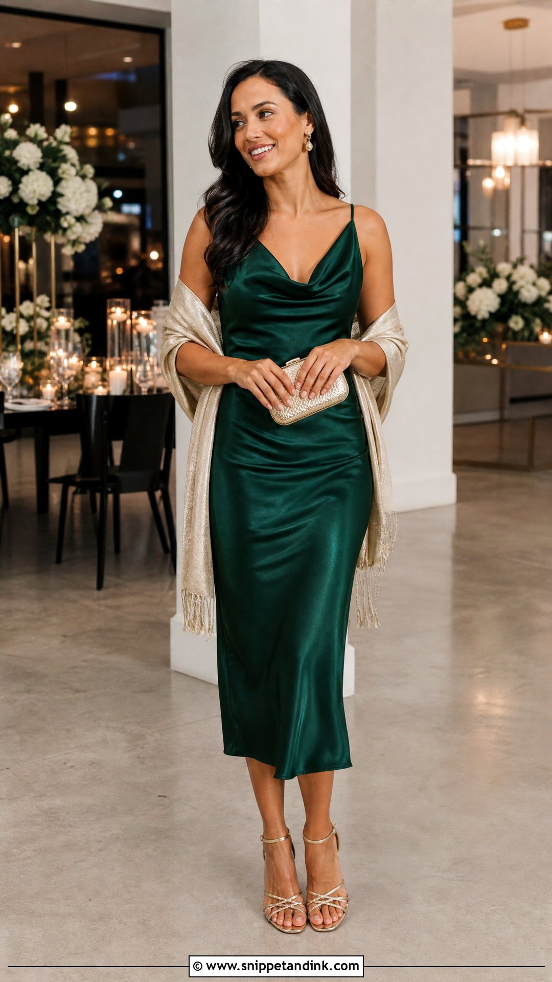 Semi Formal Satin Midi Dress - Snippet and Ink - 20 Semi Formal Wedding Dress Ideas
