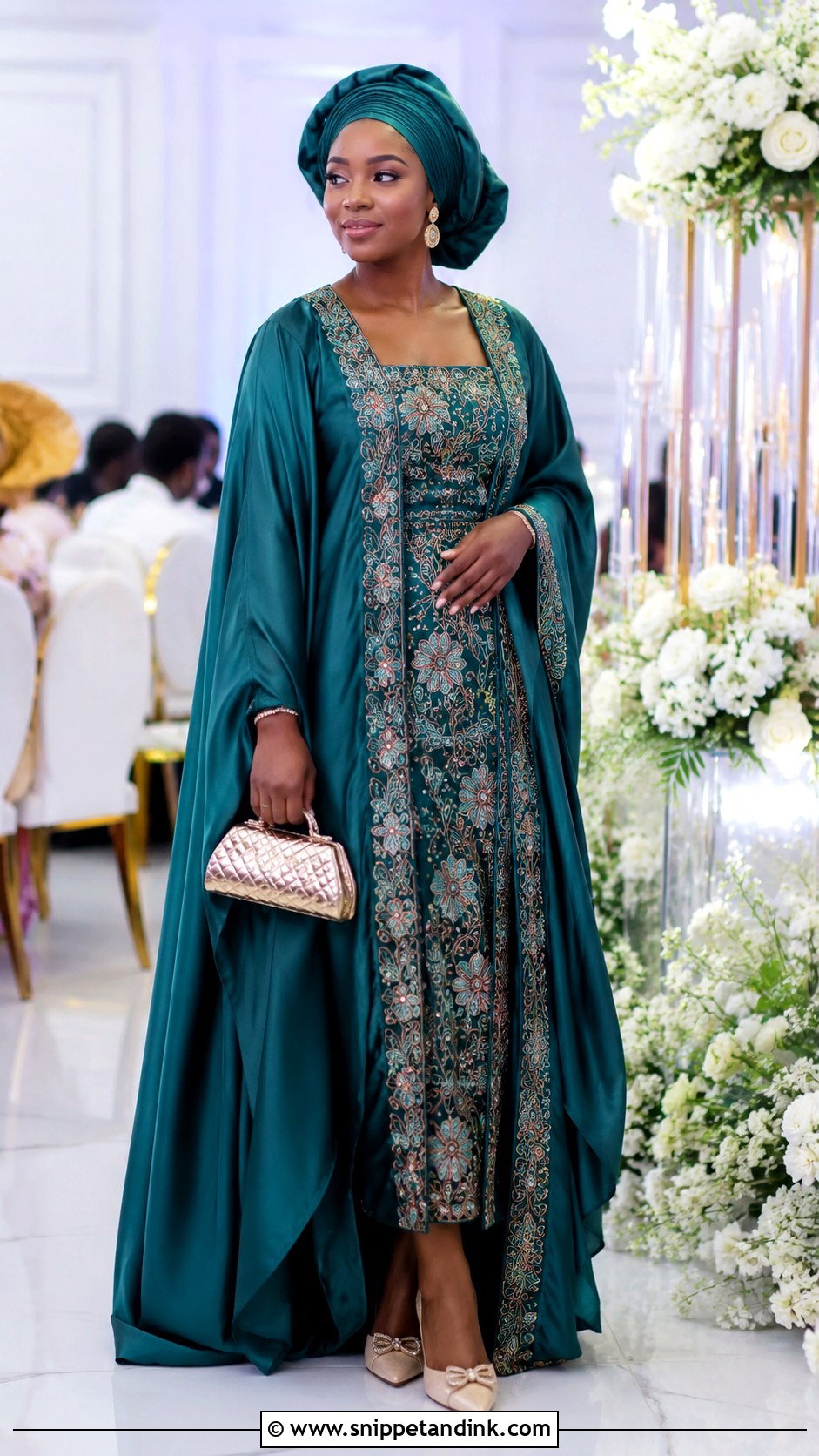 Senegalese Boubou Wedding Outfit - Snippet and Ink - 20 African Wedding Outfits