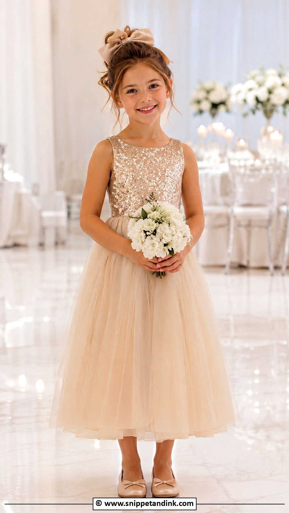 Sequin Bodice Flower Girl Dress - Snippet and Ink - 30 Wedding Dresses for Kids