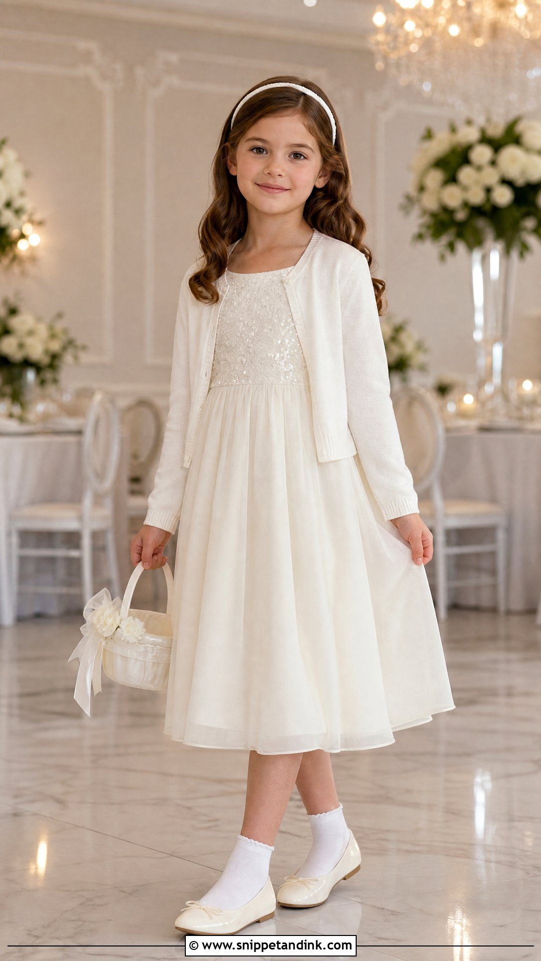 Sequin Bodice Flower Girl Wedding Dress - Snippet and Ink - 20 Wedding Dress for Kids Girl Ideas