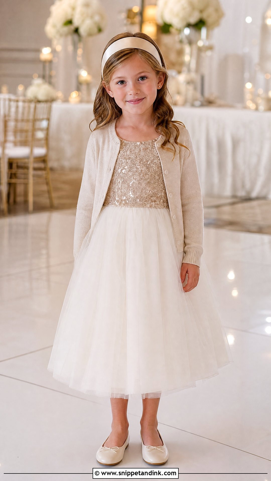 Sequin Bodice Kids Wedding Dress - Snippet and Ink - 20 Kids Wedding Dresses