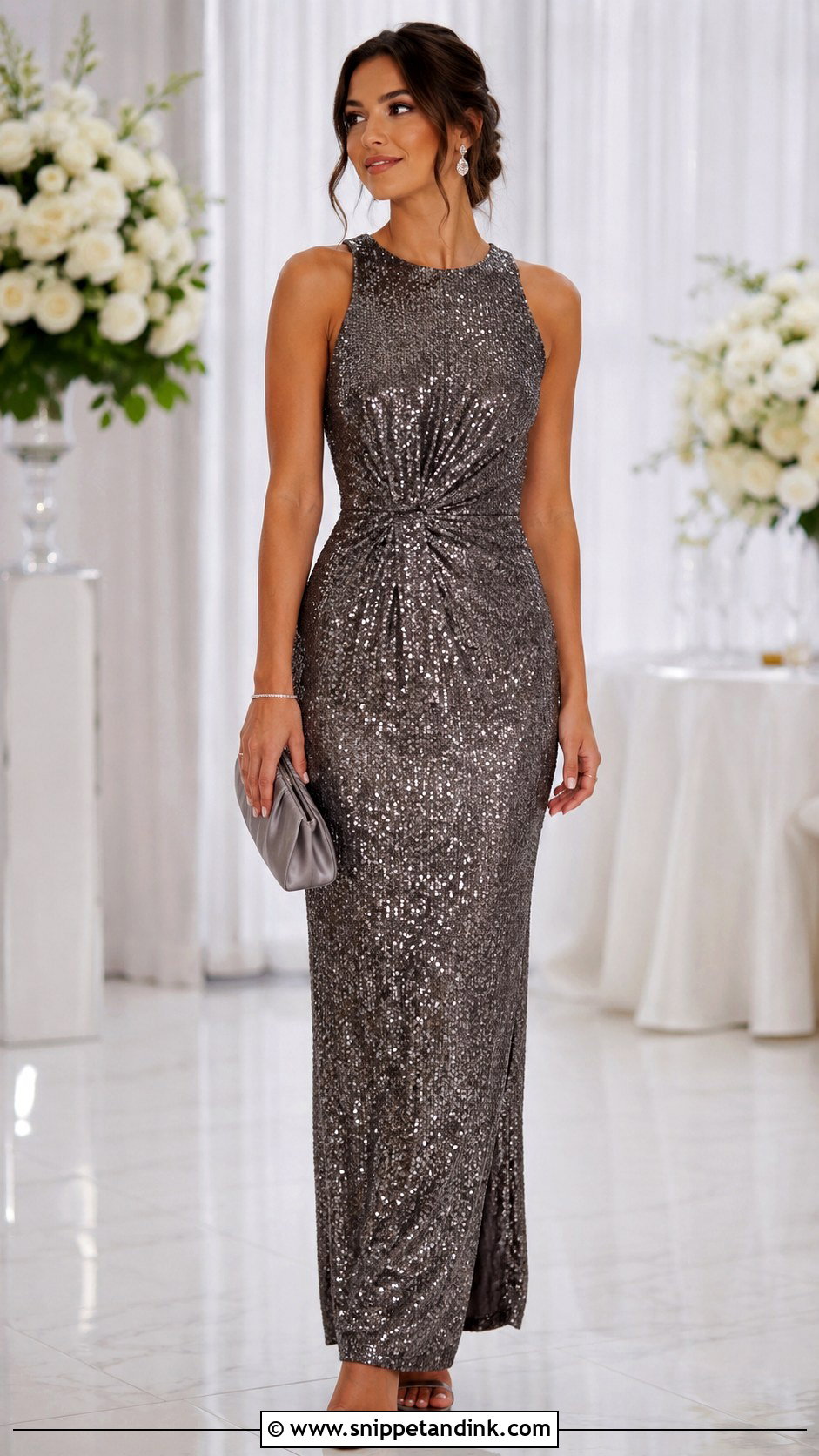 Sequin Gown For Sister Wedding - Snippet and Ink - 25 Sister Wedding Dress Ideas