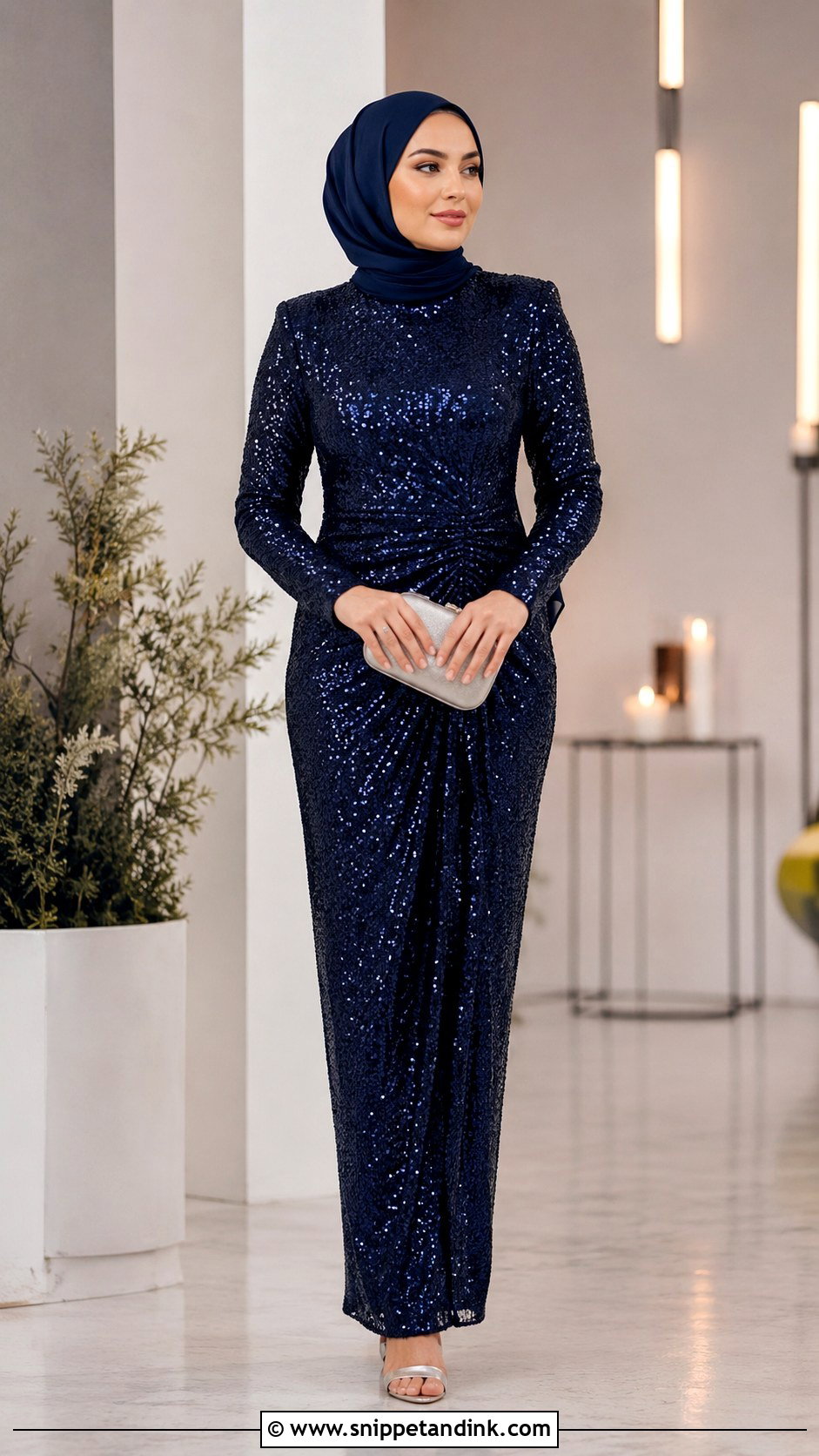 Sequin Gown With Hijab - Snippet and Ink - 25 Gown with Hijab Ideas