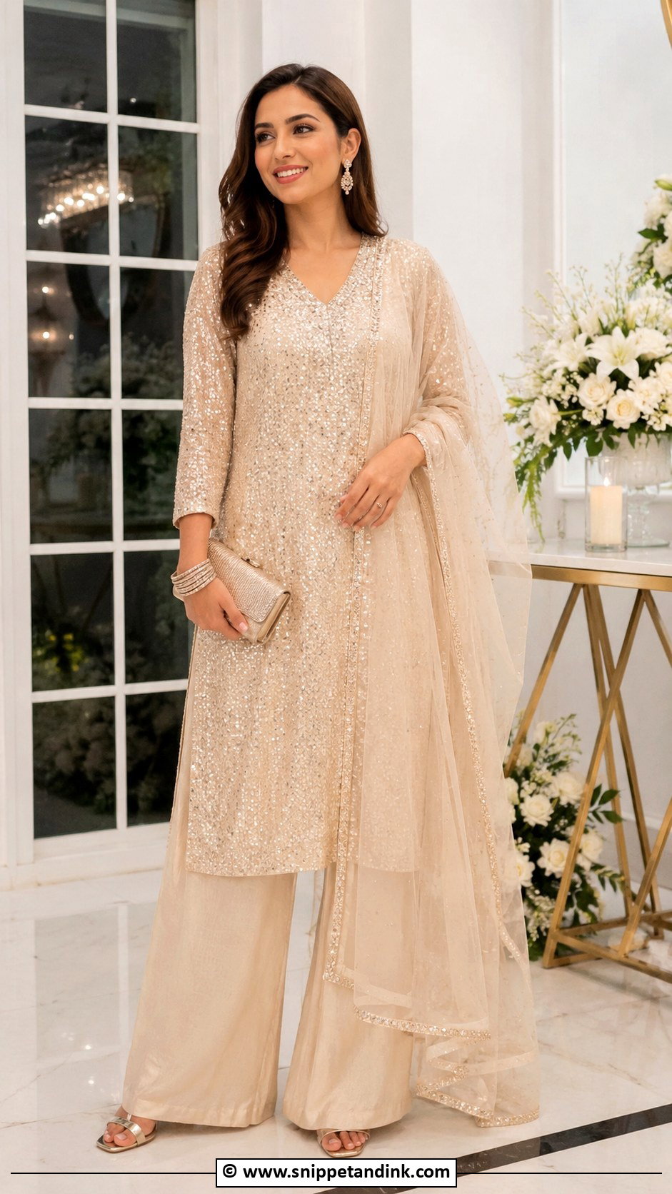 Sequin Kurta Dholki Outfit - Snippet and Ink - 30 Dholki Outfit Ideas