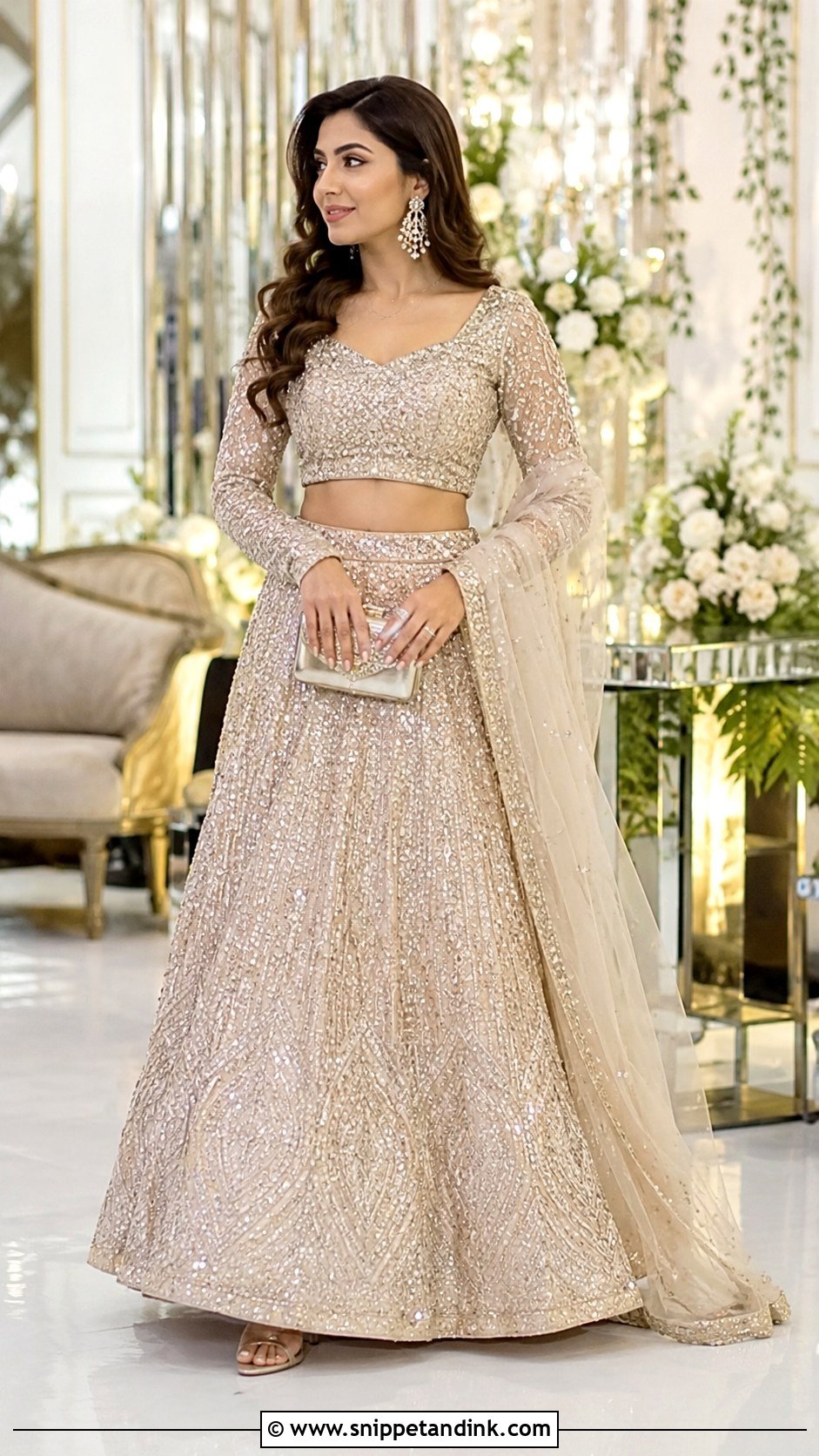 Sequin Lehenga Outfit - Snippet and Ink - 25 Latest Pakistani Wedding Outfits