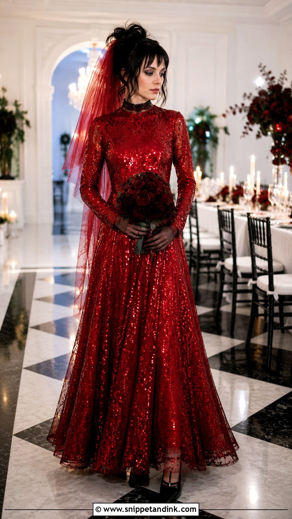 Sequin Lydia Deetz Wedding Dress - Snippet and Ink - 20 Lydia Deetz Wedding Dress Ideas