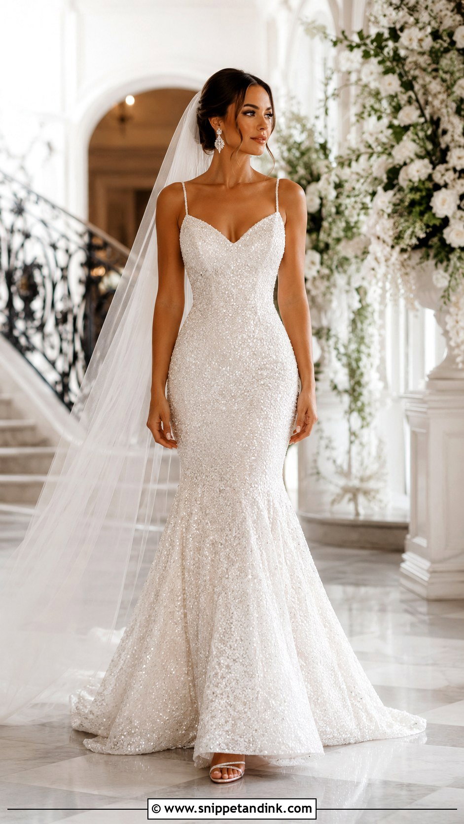 Sequin Mermaid Wedding Dress - Snippet and Ink - 25 Sequin Wedding Dress Ideas