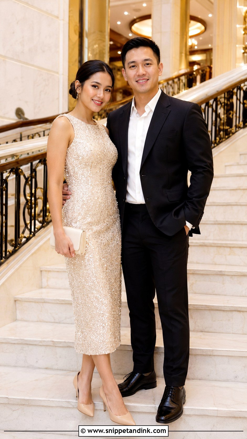 Sequin Midi Evening Prenup Outfit - Snippet and Ink - 20 Prenup Ideas Outfits