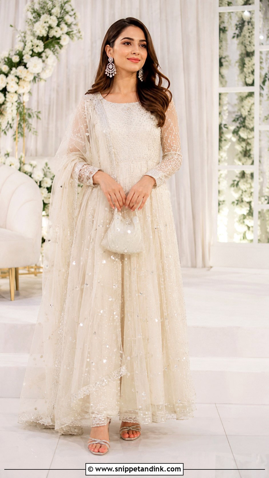 Sequin Nikkah Dress - Snippet and Ink - 30 Nikkah Dress for Bride Ideas