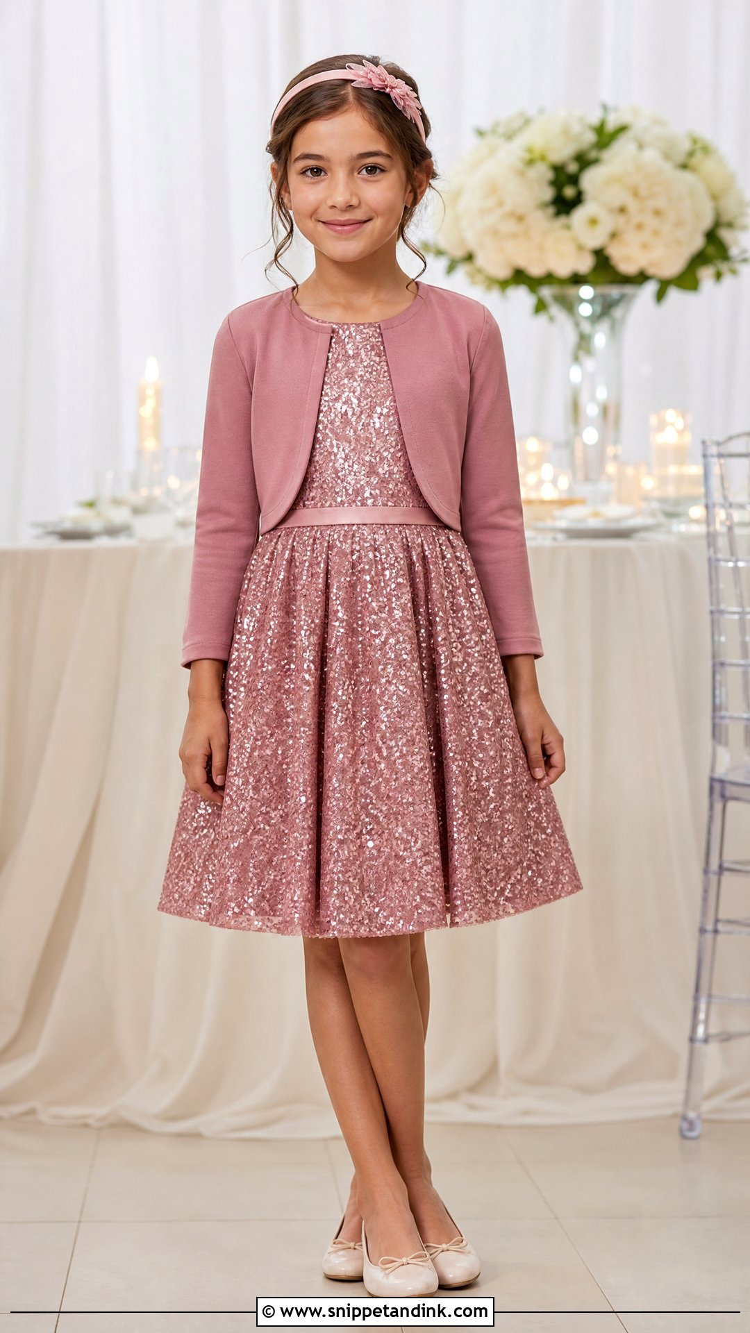 Sequin Party Dress Wedding Outfit - Snippet and Ink - 20 Wedding Outfit for Girls Kids Ideas