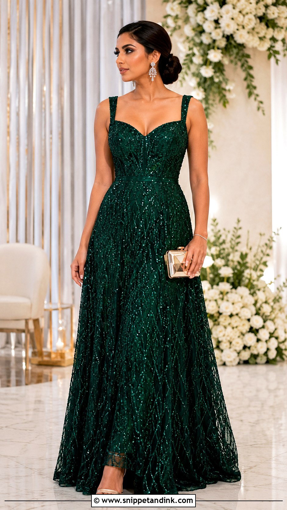 Sequin Reception Gown - Snippet and Ink - 20 Designer Indian Wedding Dresses