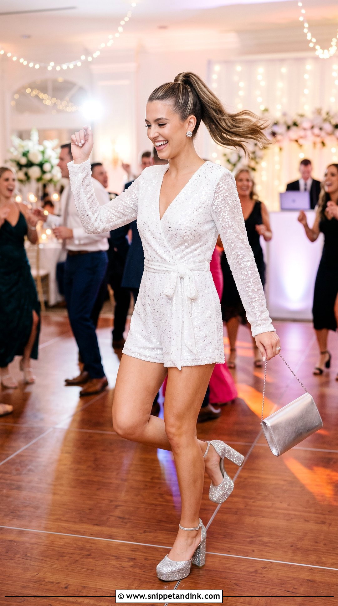 Sequin Romper Wedding Dress - Snippet and Ink - 20 Romper Wedding Dress Ideas