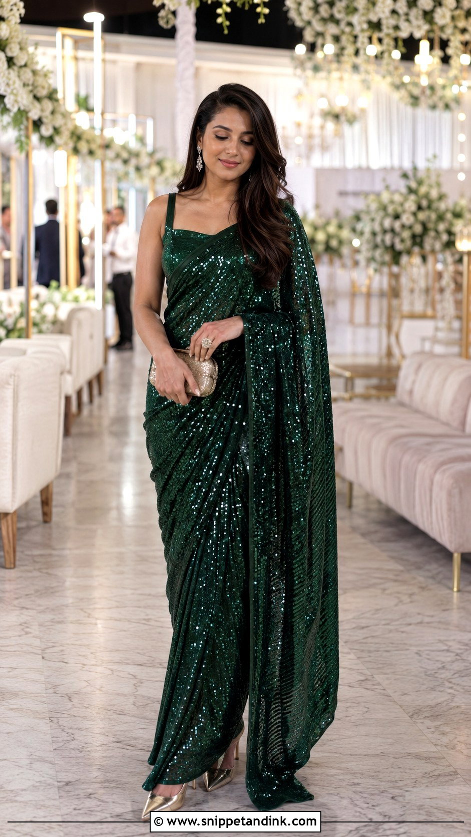 Sequin Saree for Marriage Function - Snippet and Ink - 20 Dress for Marriage Function Ideas
