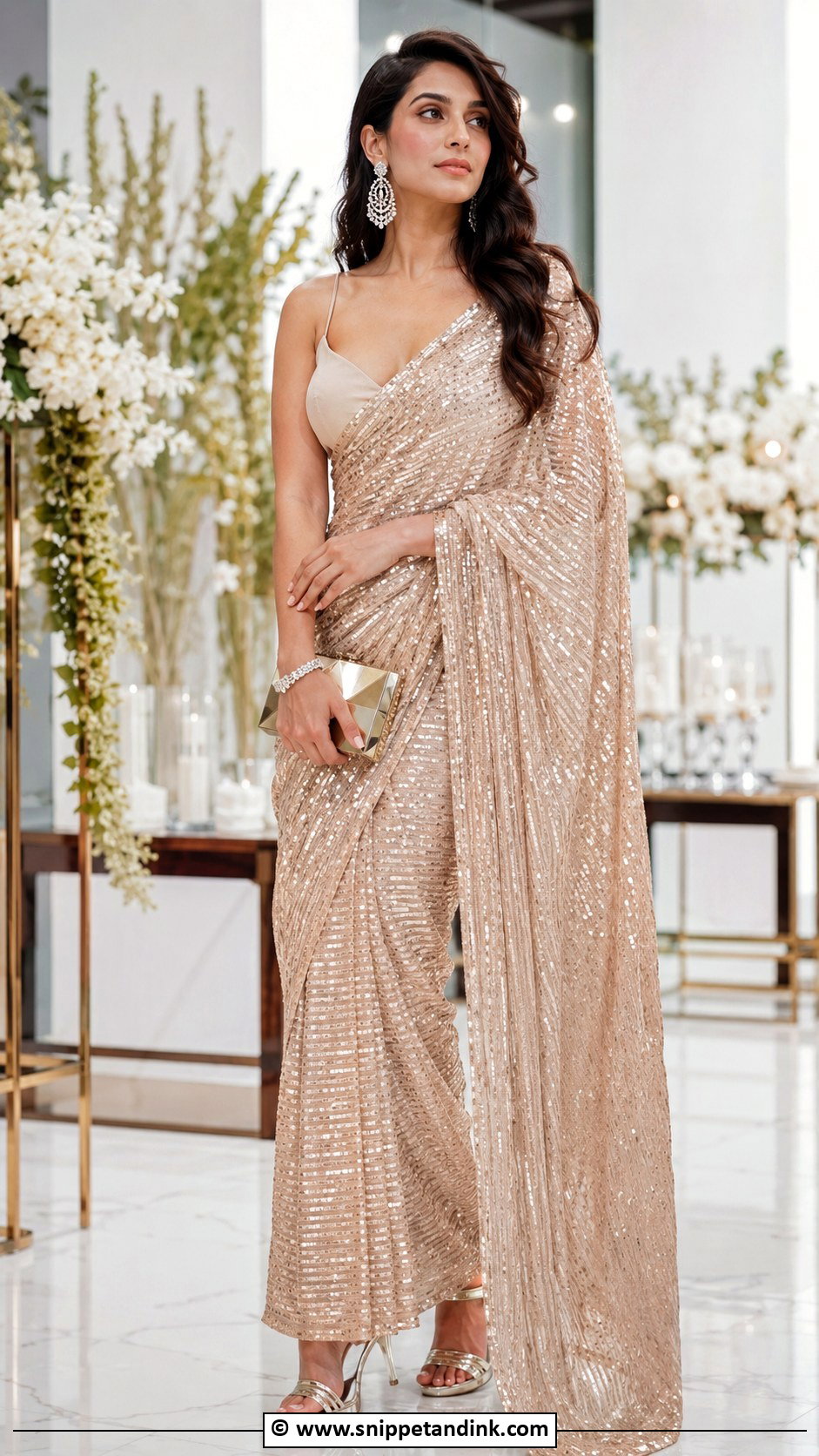 Sequin Saree - Snippet and Ink - 30 Desi Wedding Outfits