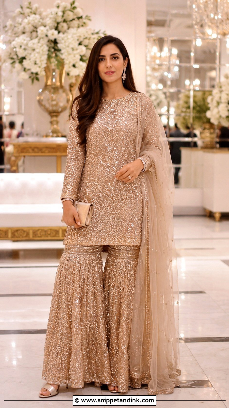 Sequin Sharara For Reception - Snippet and Ink - 25 Wedding Sharara Ideas