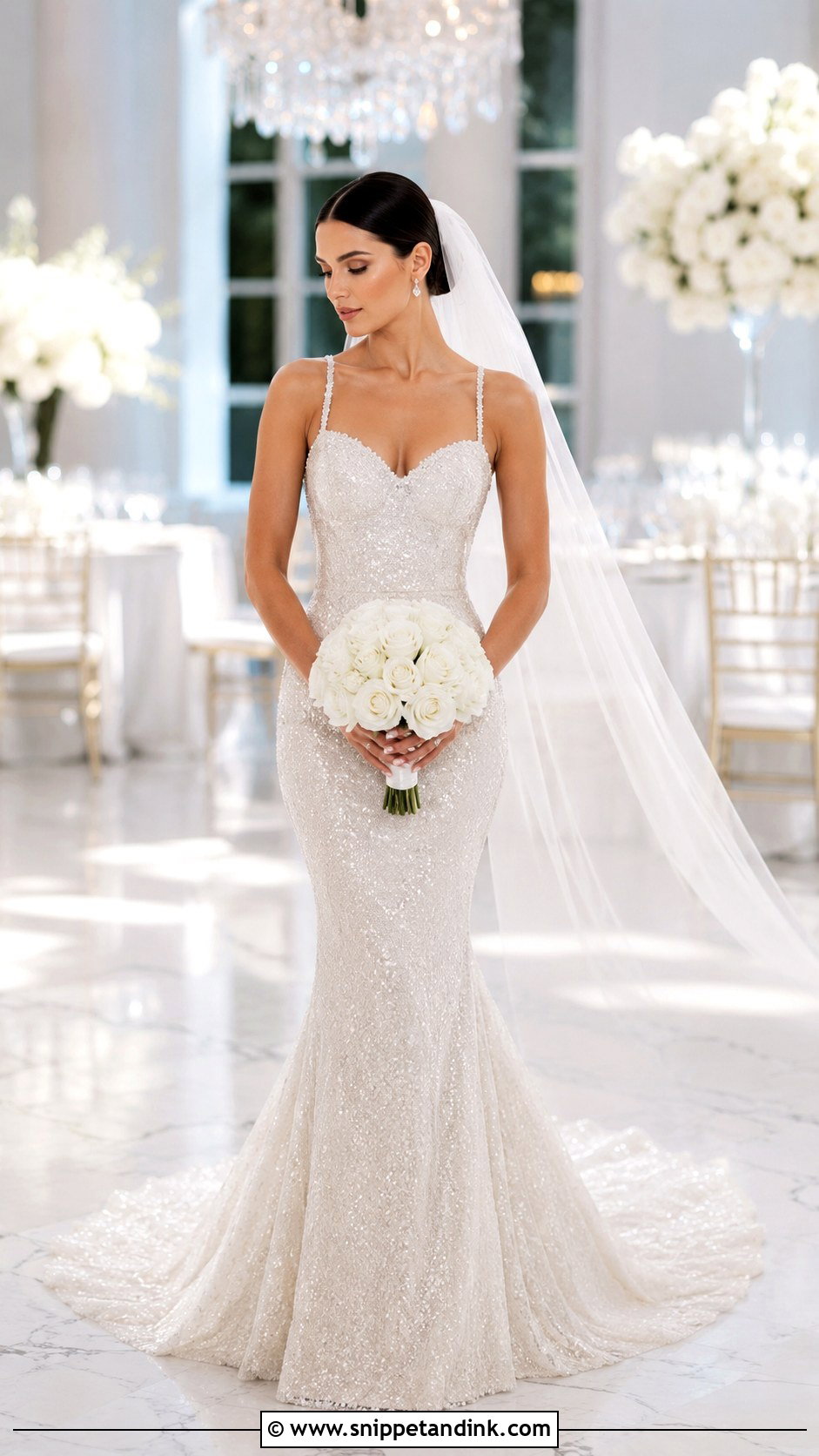 Sequin Siren Wedding Dress - Snippet and Ink - 30 Siren Wedding Dress Ideas