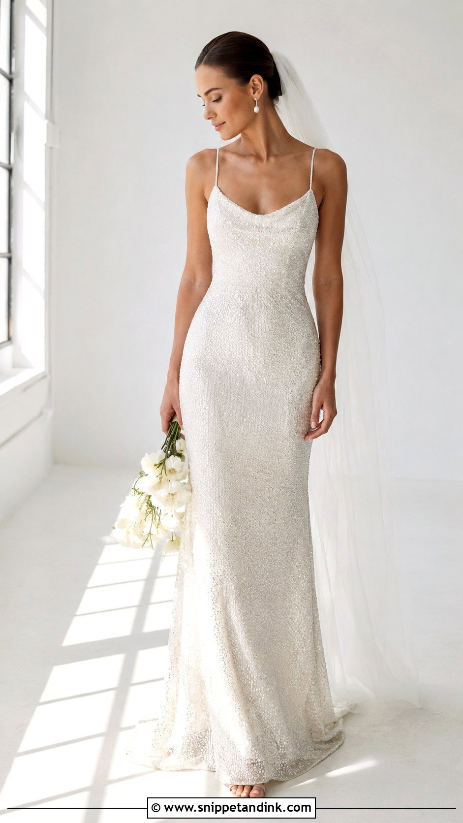 Sequin Slip Wedding Dress - Snippet and Ink - 25 Sequin Wedding Dress Ideas