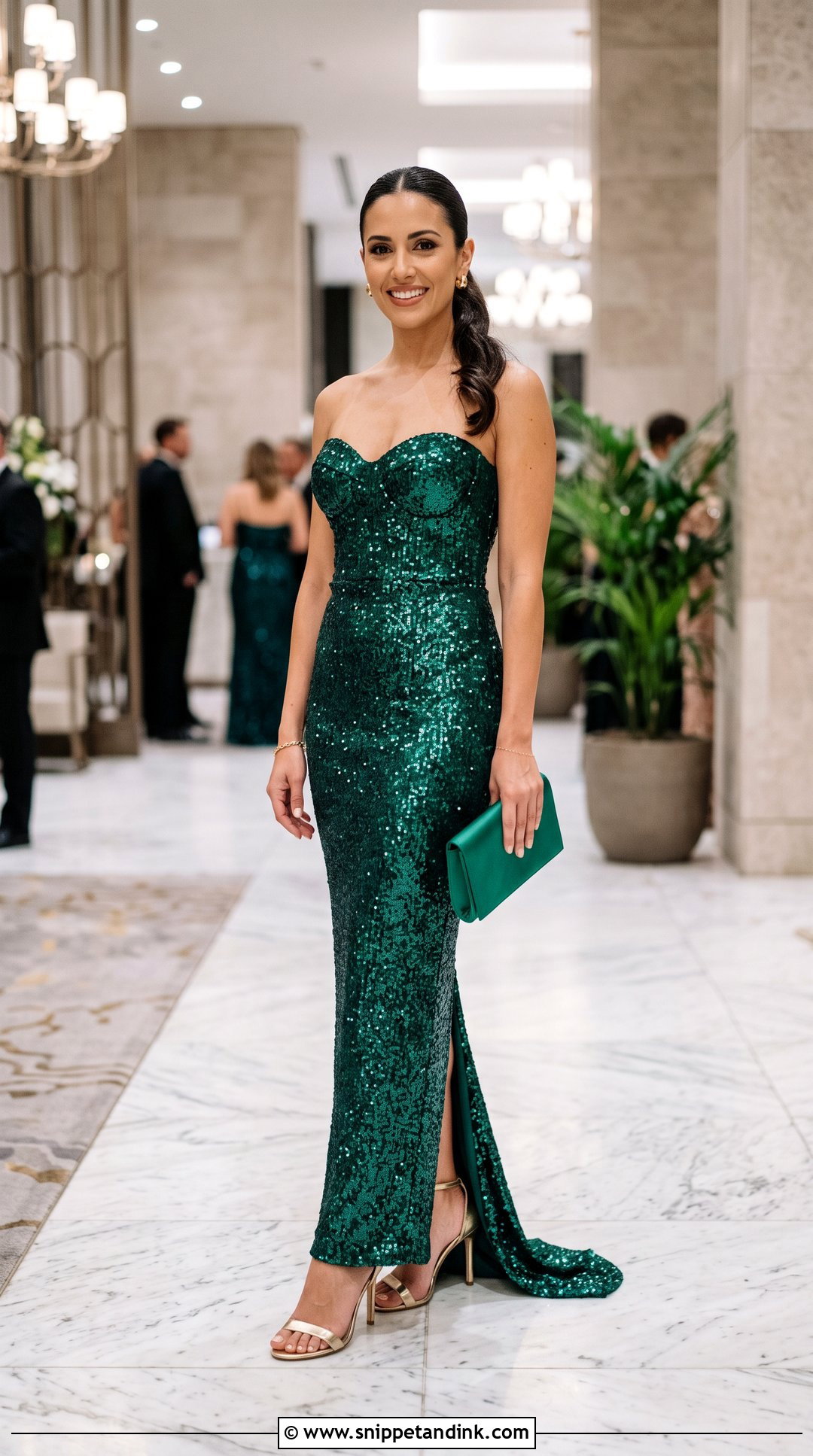 Sequin Sweetheart Neckline Gown - Snippet and Ink - 20 Sweetheart Neckline Gown Ideas