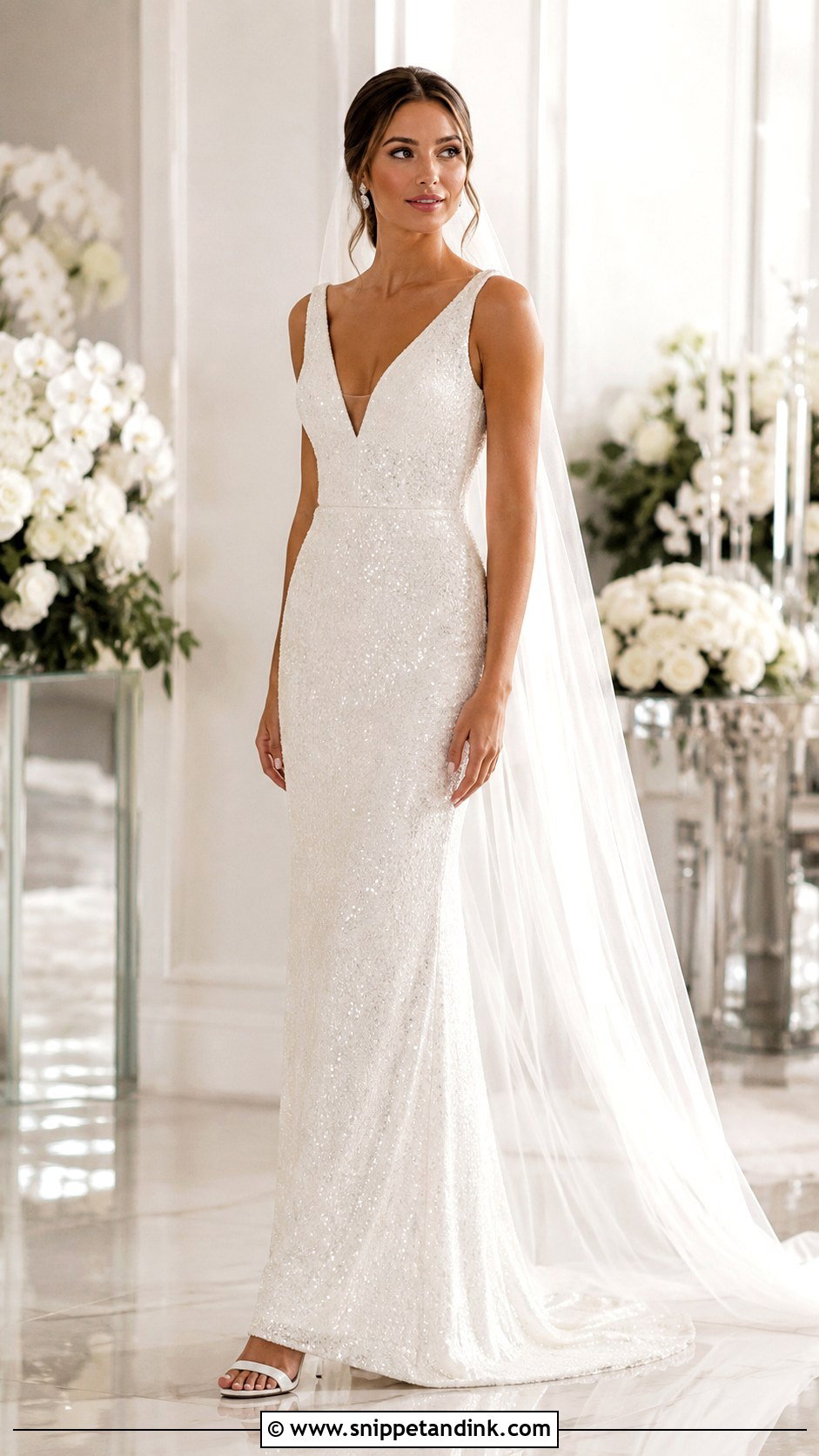 Sequin Texture Wedding Dress - Snippet and Ink - 25 Textured Wedding Dress Ideas