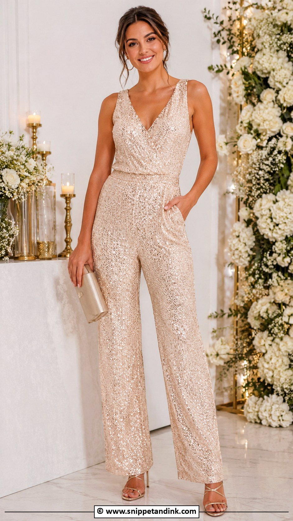 Sequin Wedding Jumpsuit - Snippet and Ink - 30 Wedding Jumpsuit Ideas