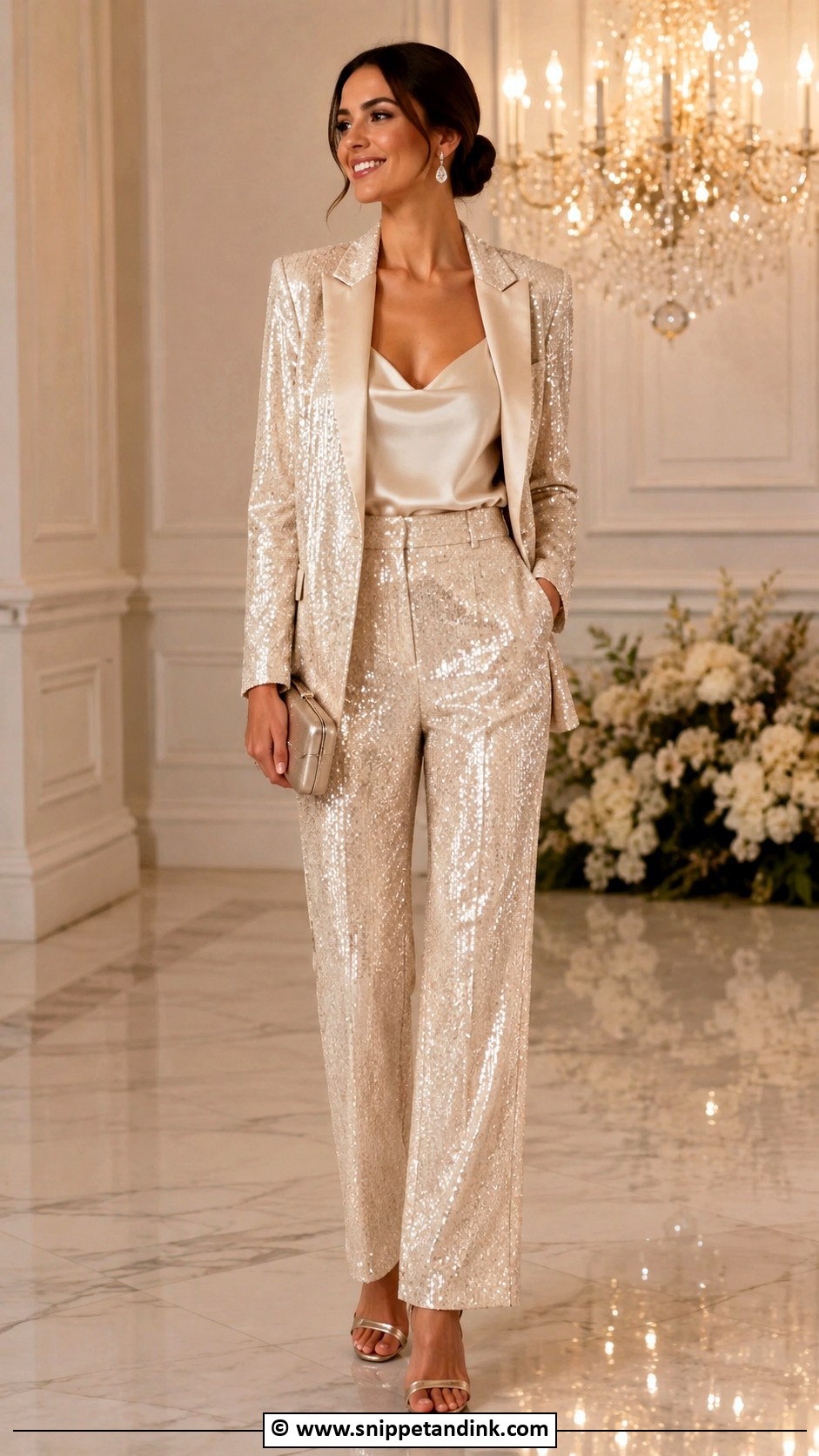 Sequin Wedding Pantsuit - Snippet and Ink - 25 Wedding Pantsuit Ideas