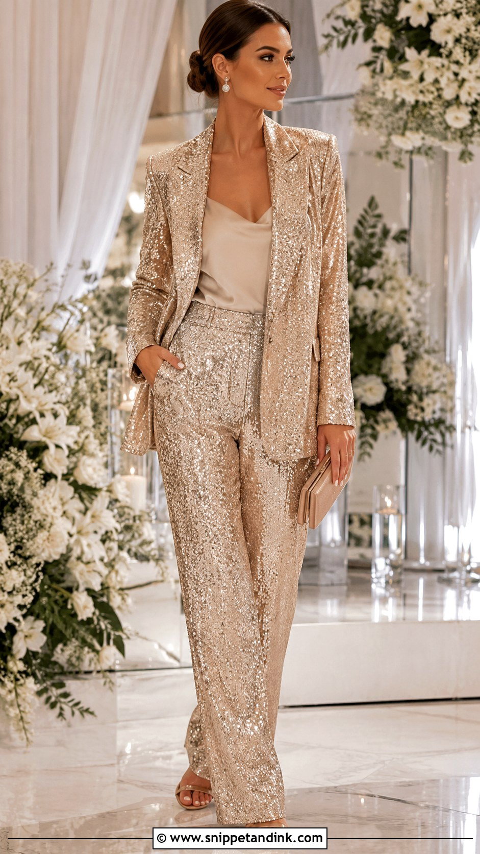 Sequin Wedding Suit - Snippet and Ink - 25 Women Suits Wedding