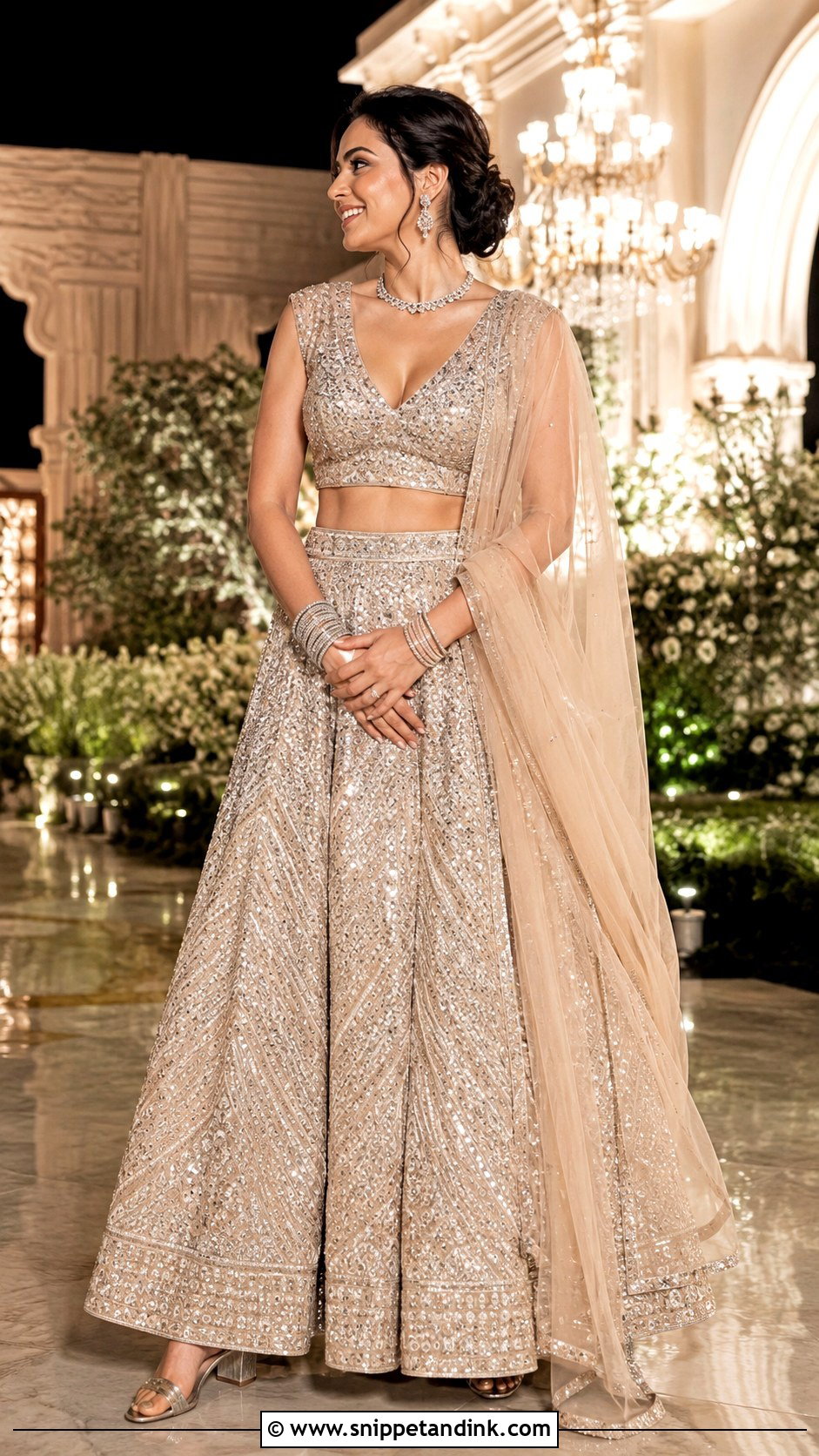Sequined Bridal Lehenga - Snippet and Ink - 20 Lehanga Designs Bridal Collection