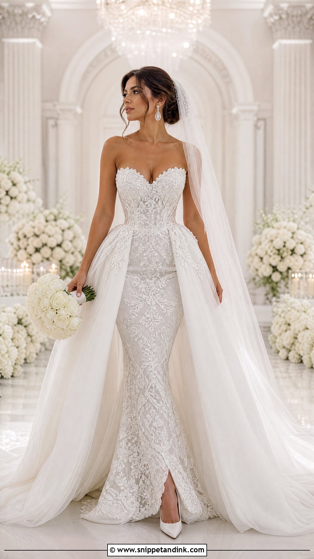 Serpentina Wedding Gown With Overskirt - Snippet and Ink - 20 Serpentina Wedding Gown Ideas
