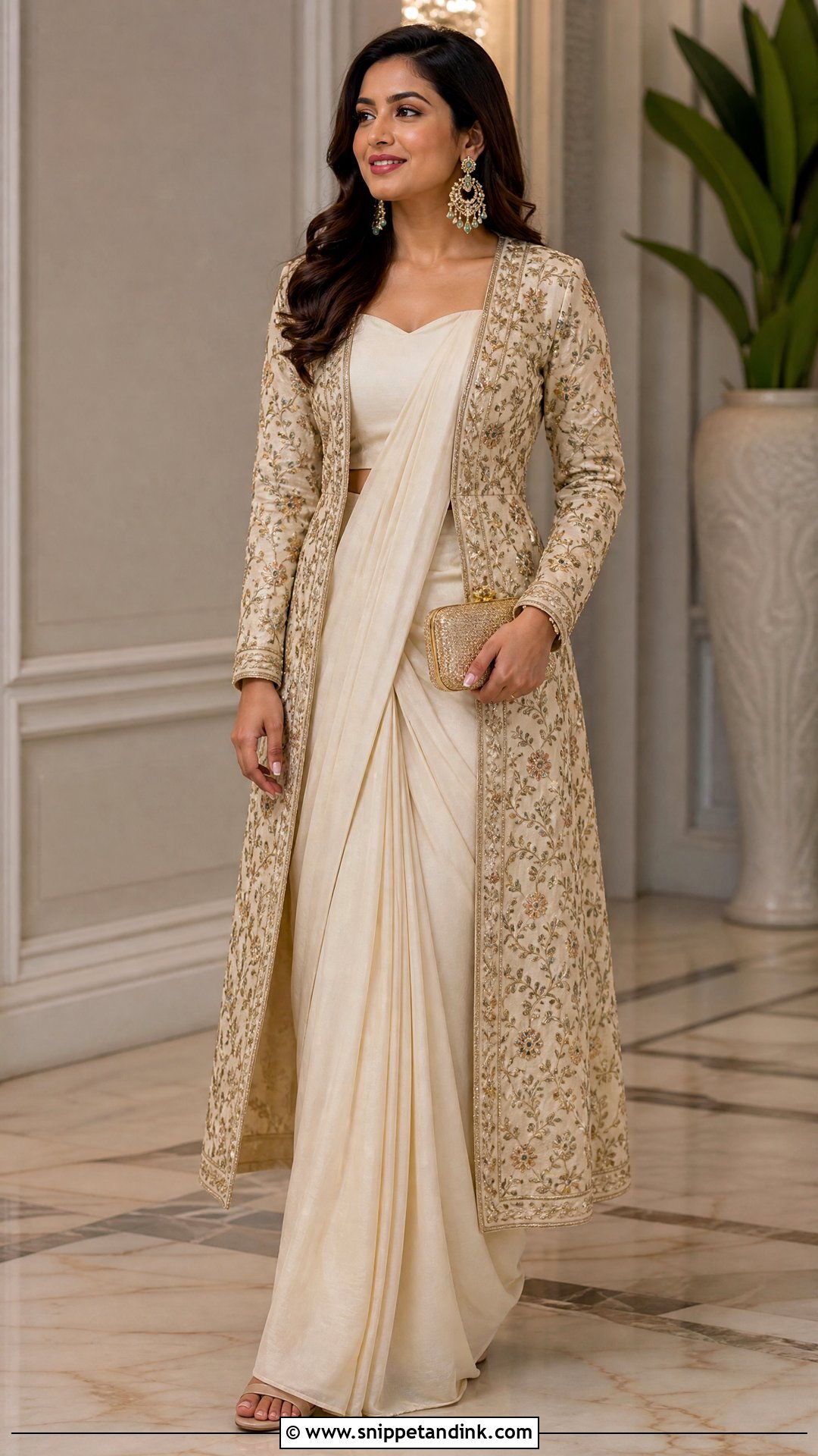 Shagun Blouse Design With Jacket Saree - Snippet and Ink - 25 Shagun Blouse Designs