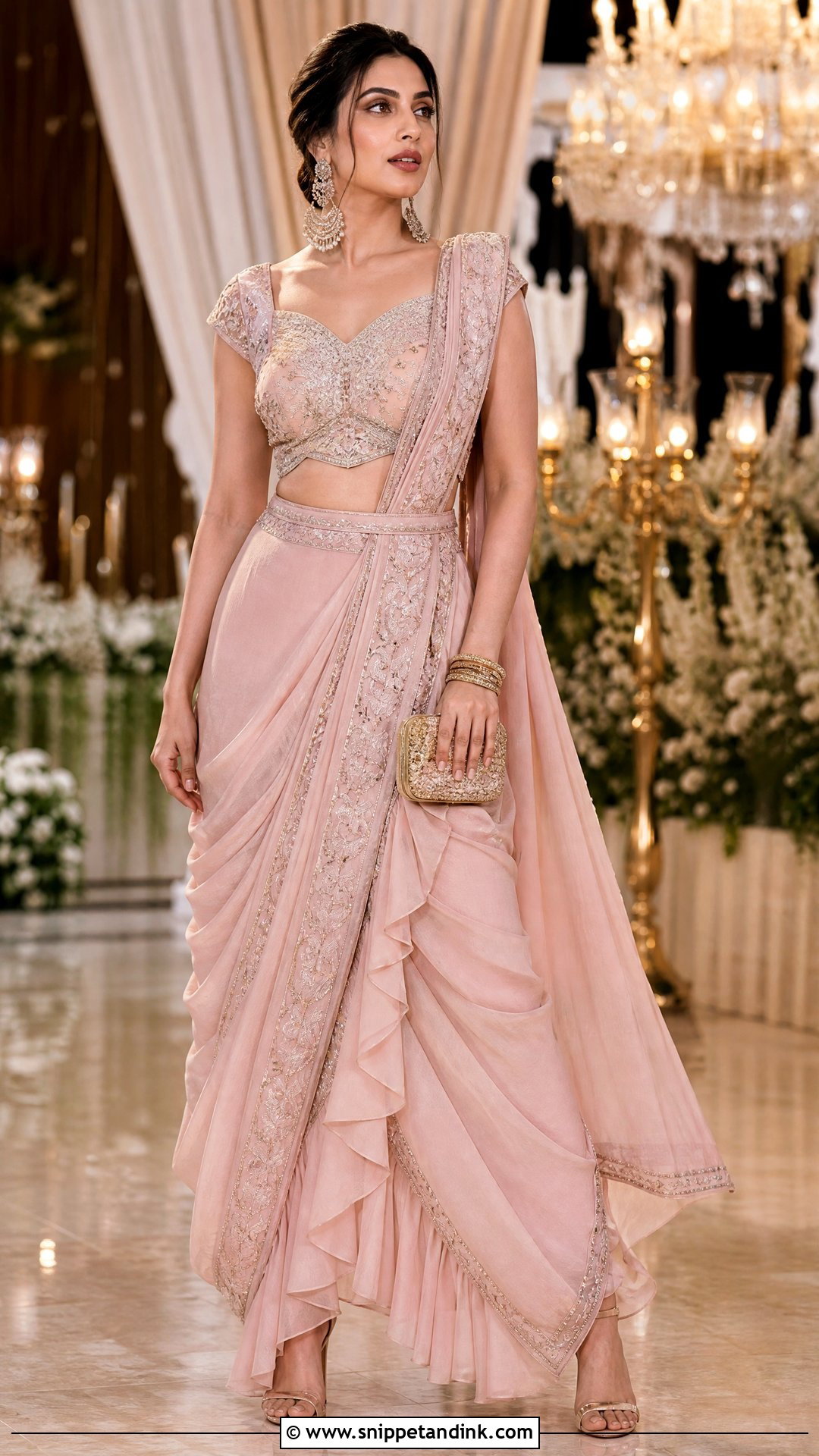 Shagun Blouse Design With Lehenga Saree - Snippet and Ink - 25 Shagun Blouse Designs