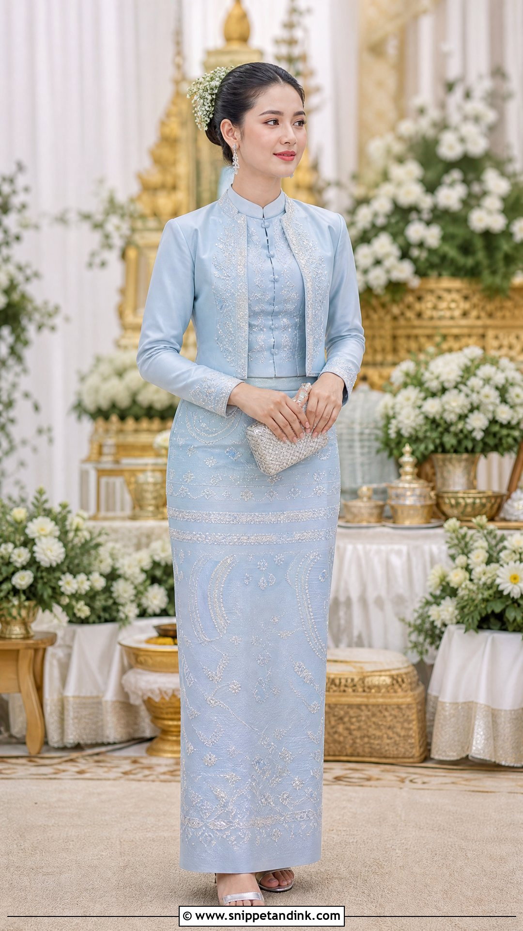 Shan Inspired Myanmar Wedding Dress - Snippet and Ink - 25 Myanmar Wedding Dress Design Ideas