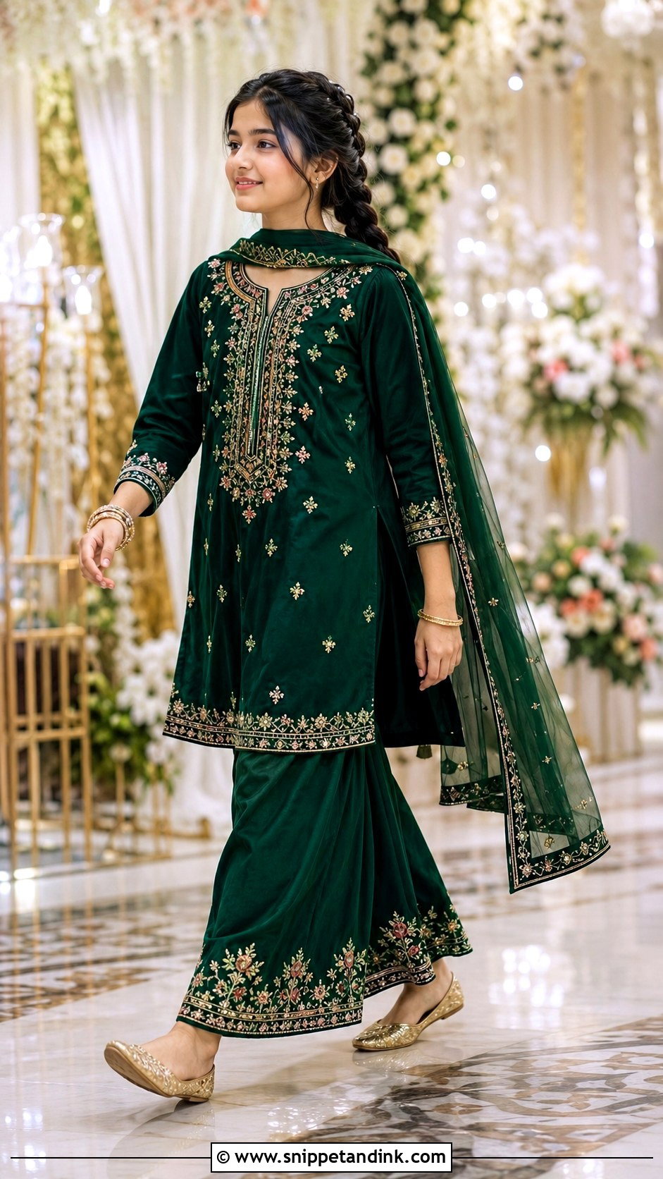 Sharara Girl Wedding Outfit - Snippet and Ink - 20 Drees Design for Girl Wedding Ideas