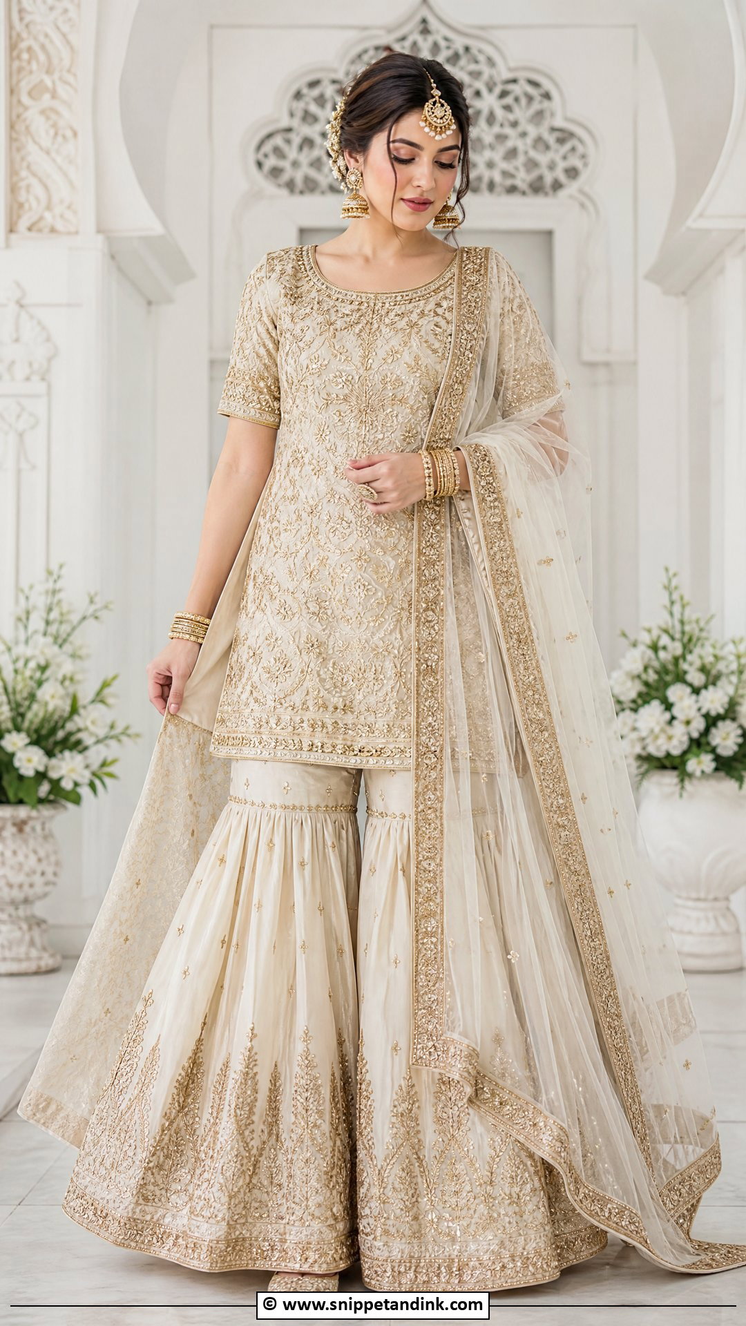 Sharara Indian Bride Outfit - Snippet and Ink - 35 Indian Bride Ideas