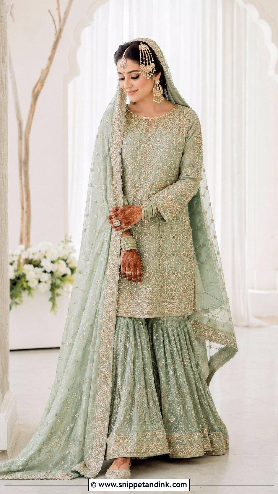 Sharara Nikkah Dress - Snippet and Ink - 30 Nikkah Dress for Bride Ideas